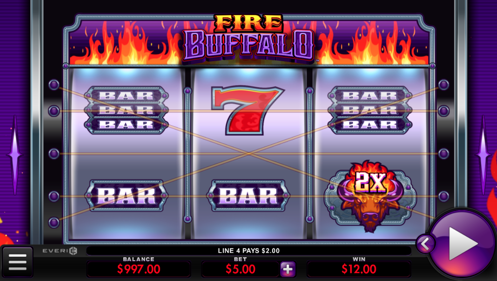 Fire Buffalo multiplier line hit